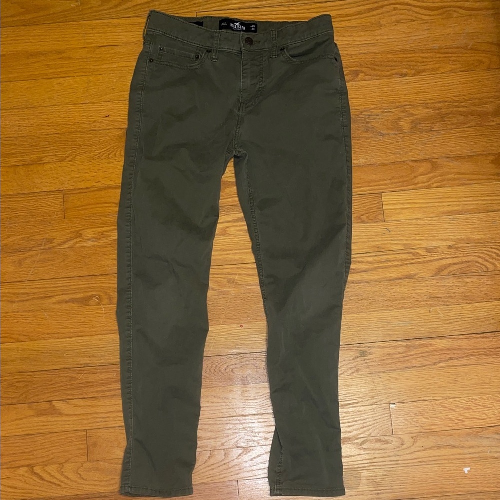 Olive Green Skinny Fit Pants